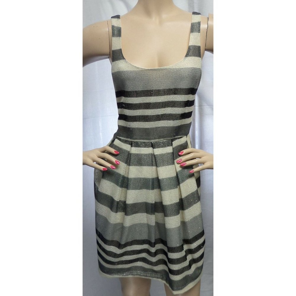 "Bcbgeneration" Multicolor Striped Glitter Mesh C… - image 1